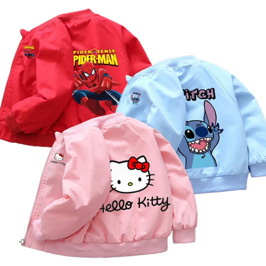 Stitch, Spider-Man, Hello Kitty, or Elsa Windbreaker 2T-12Y