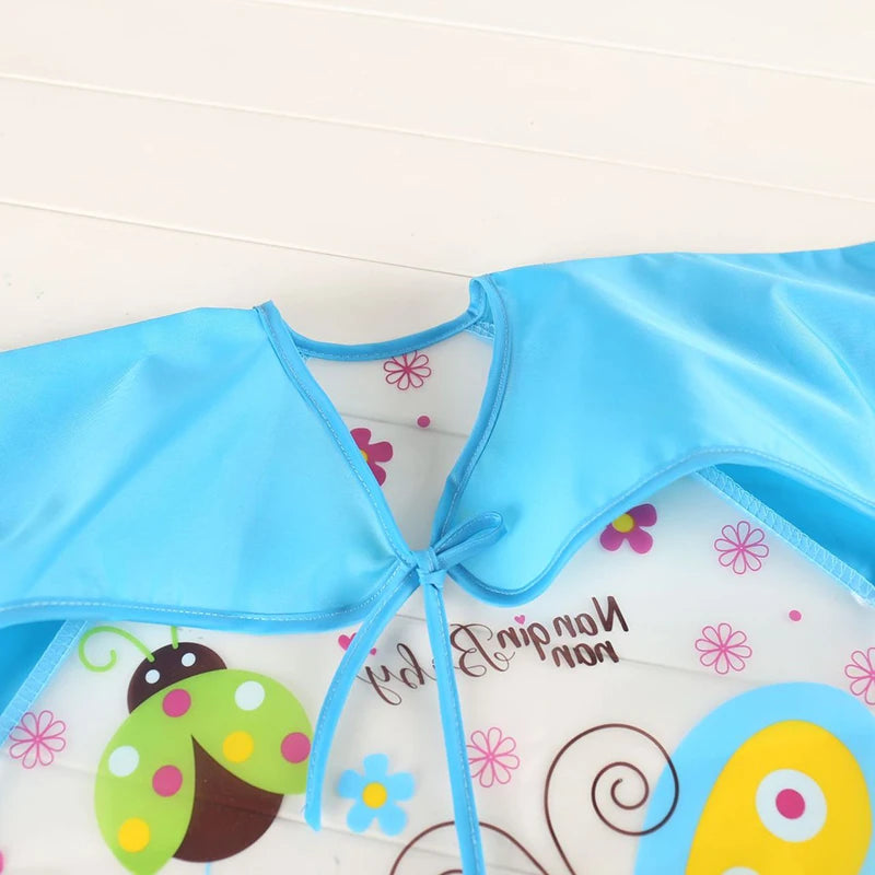 0-3 Years Baby Waterproof Long-Sleeve Wearable Feeding Bib