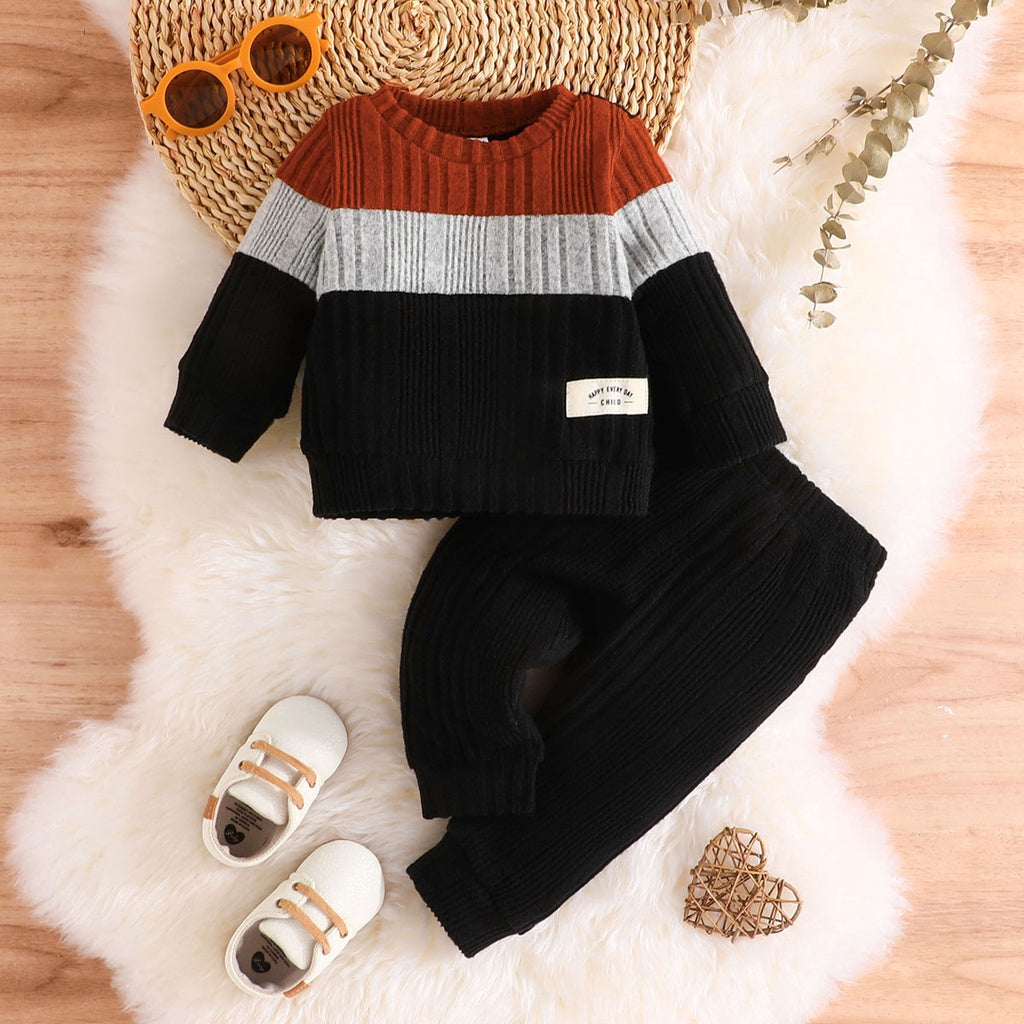 Long Sleeve Warm Winter Sweater Set 3-24M