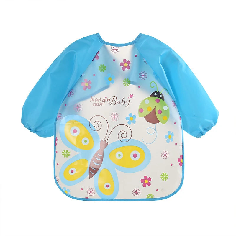 0-3 Years Baby Waterproof Long-Sleeve Wearable Feeding Bib