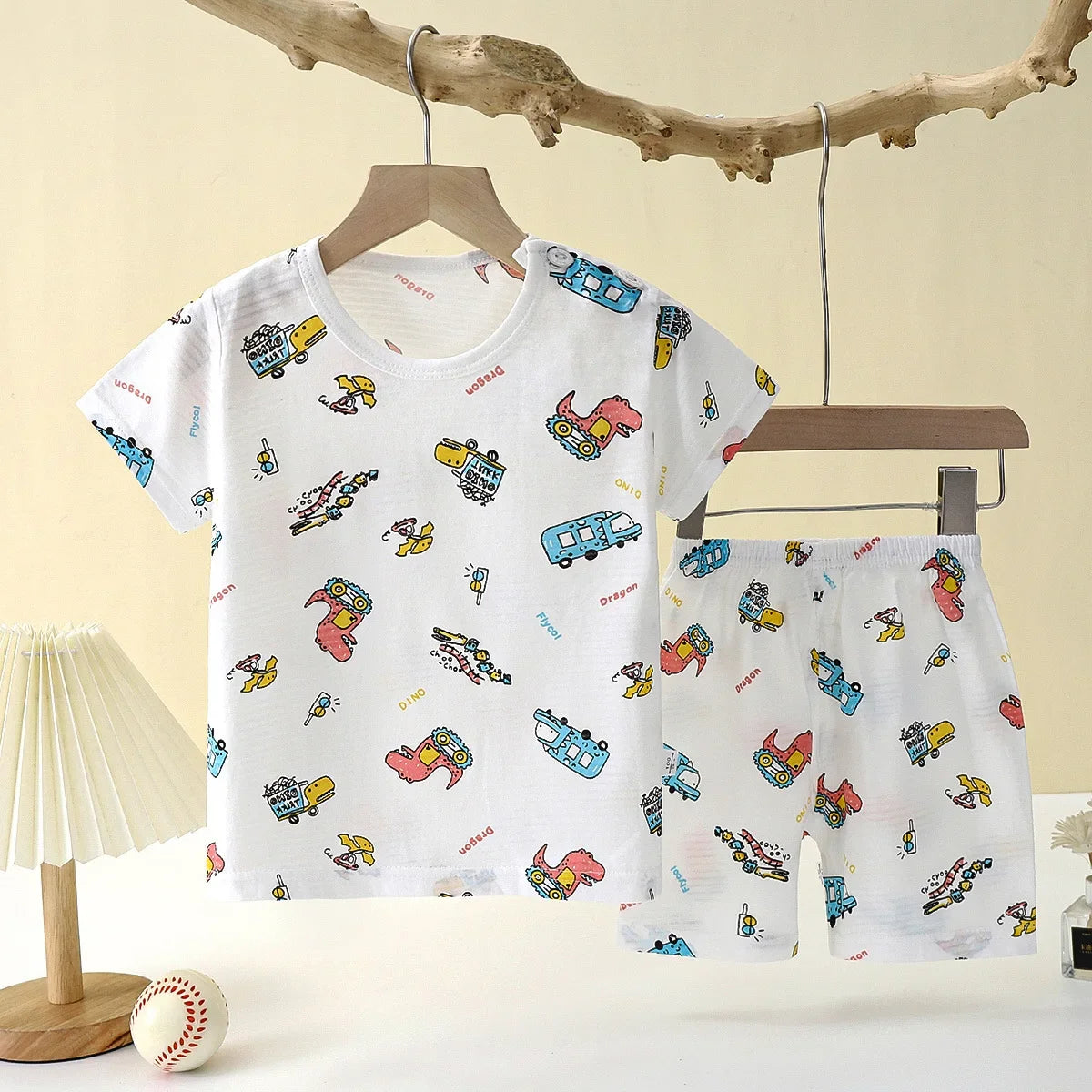 Short Sleeve Space Pajama Set 12M-8Y