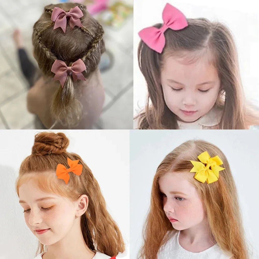 10-Piece Set Ribbon Bowknot Hair Clips