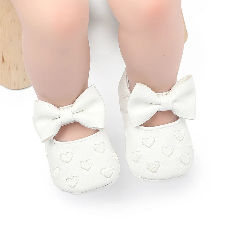 Classic Toddler Girls Dress Shoes with Bow 0-18M