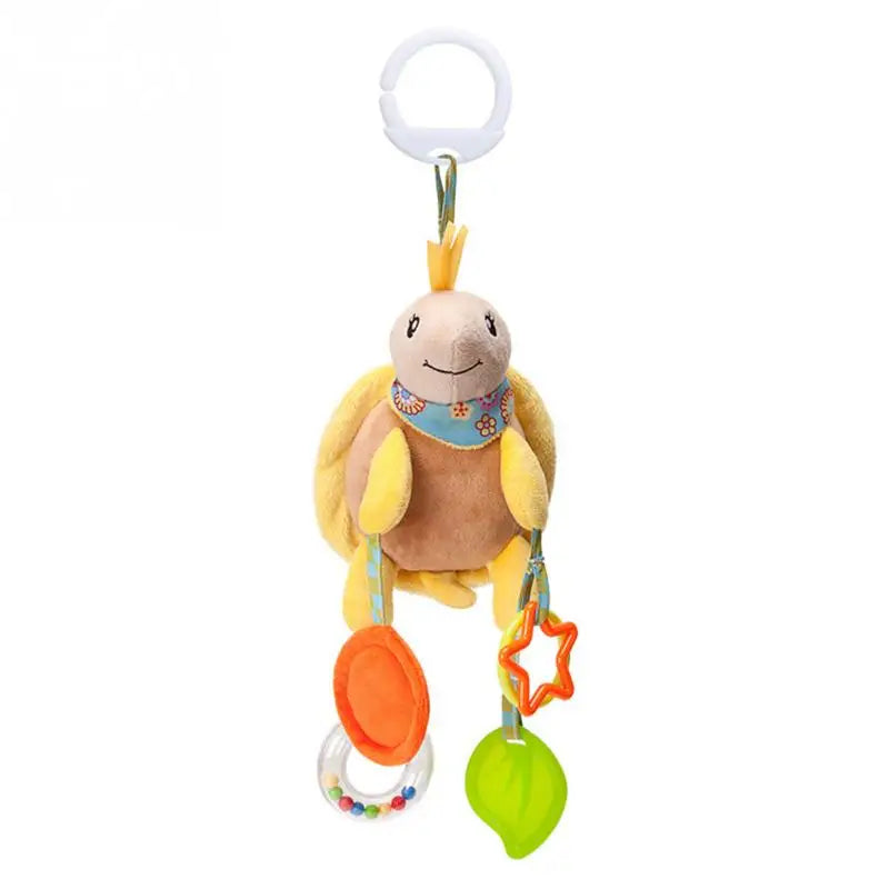 Plush Animal Rattle with Built-in Teether