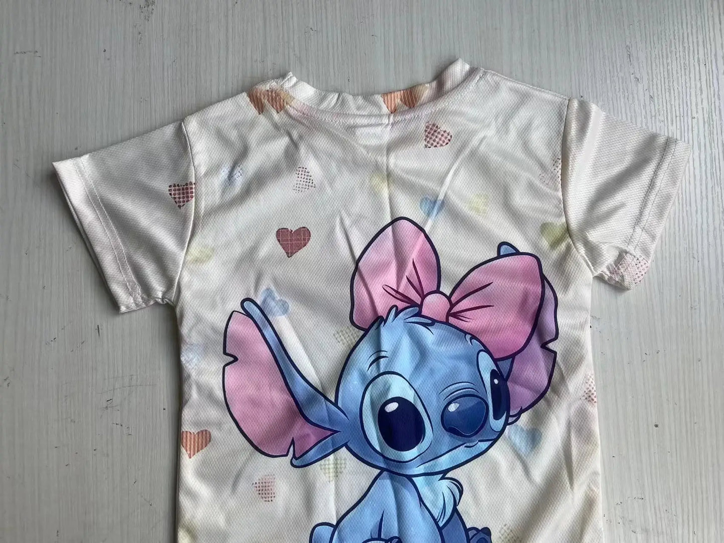 Summer Kids Stitch Print Short-Sleeve T-Shirt