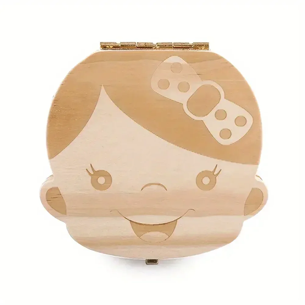 Wooden Baby Tooth Collection Souvenir Box