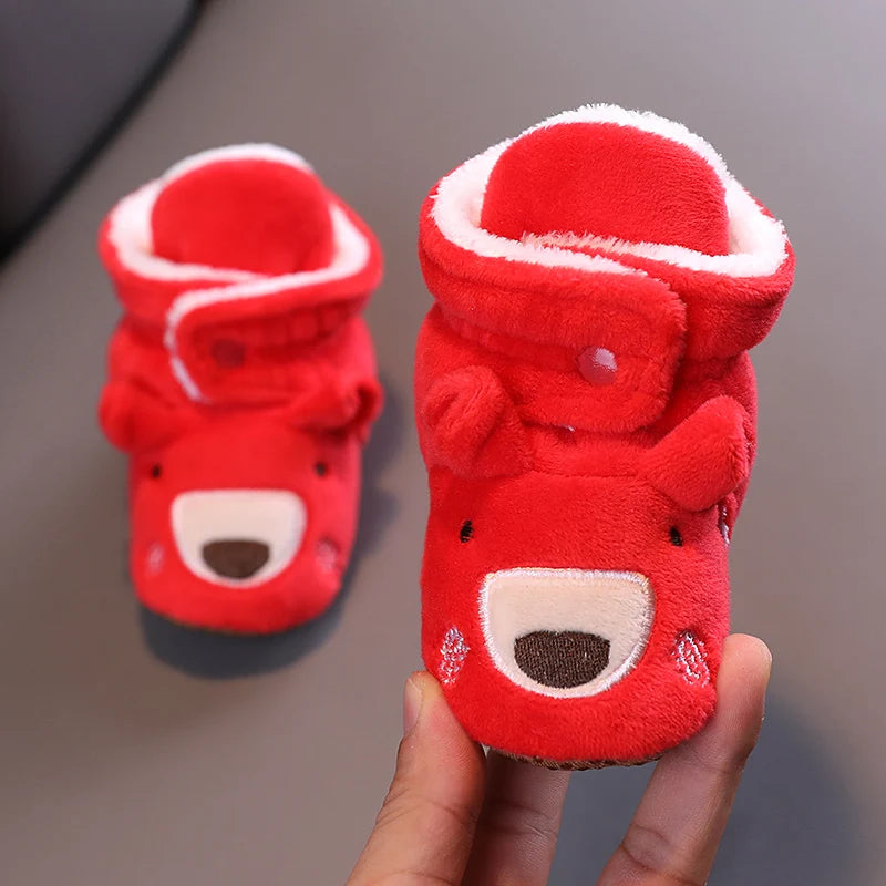 Infants Winter Teddy Bear Baby Booties