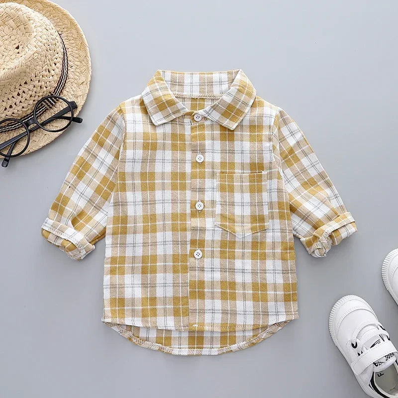 Toddler Boys Plaid Button-Up Collar Shirt 9M-5T