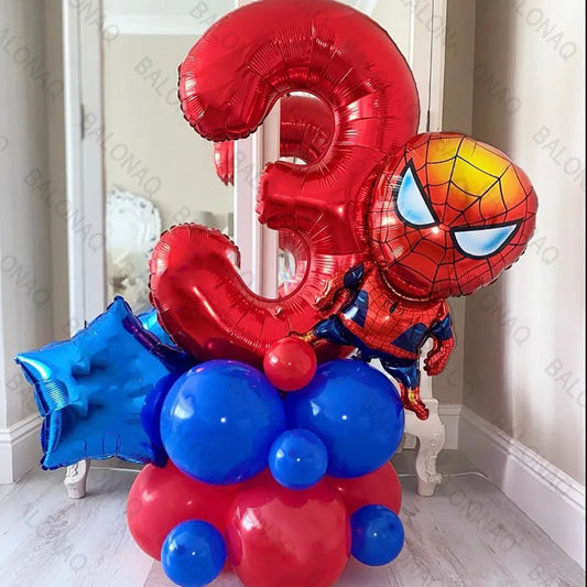 21-piece Spiderman Foil Balloon Set