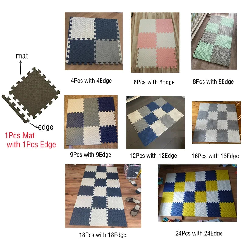 16pcs Interlocking Foam Floor Tiles