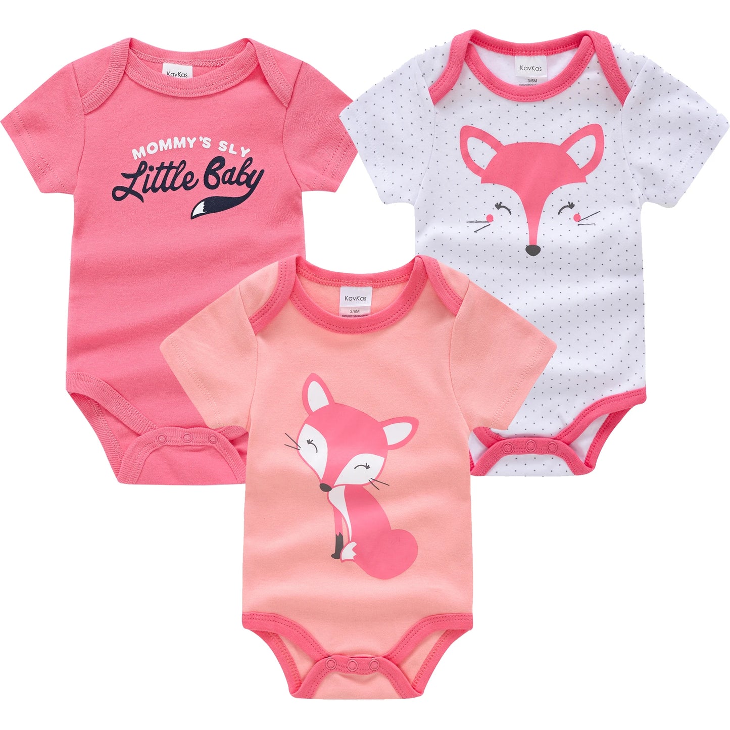 3ct & 6ct Newborn Onesie Sets 0M-12M