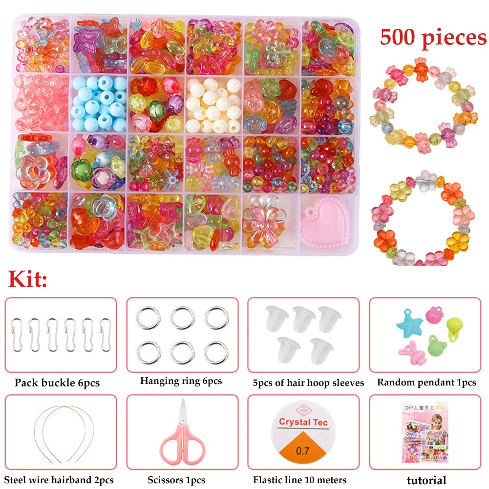 500pcs DIY Bracelet and Necklace Beads