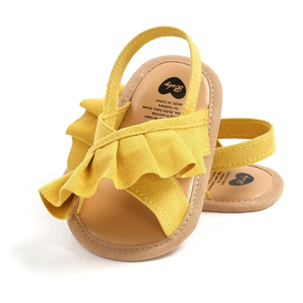 0-18M Girls' Open Toe Ruffle Summer Sandals