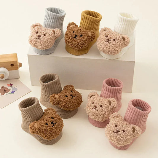 Newborn and Toddler Teddy Bear Booties 0M-3Y