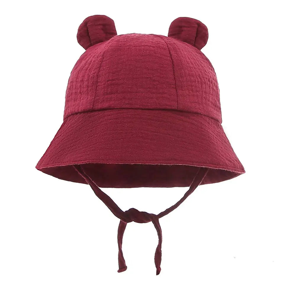 Soft Cotton Baby Bucket Hat with Ears