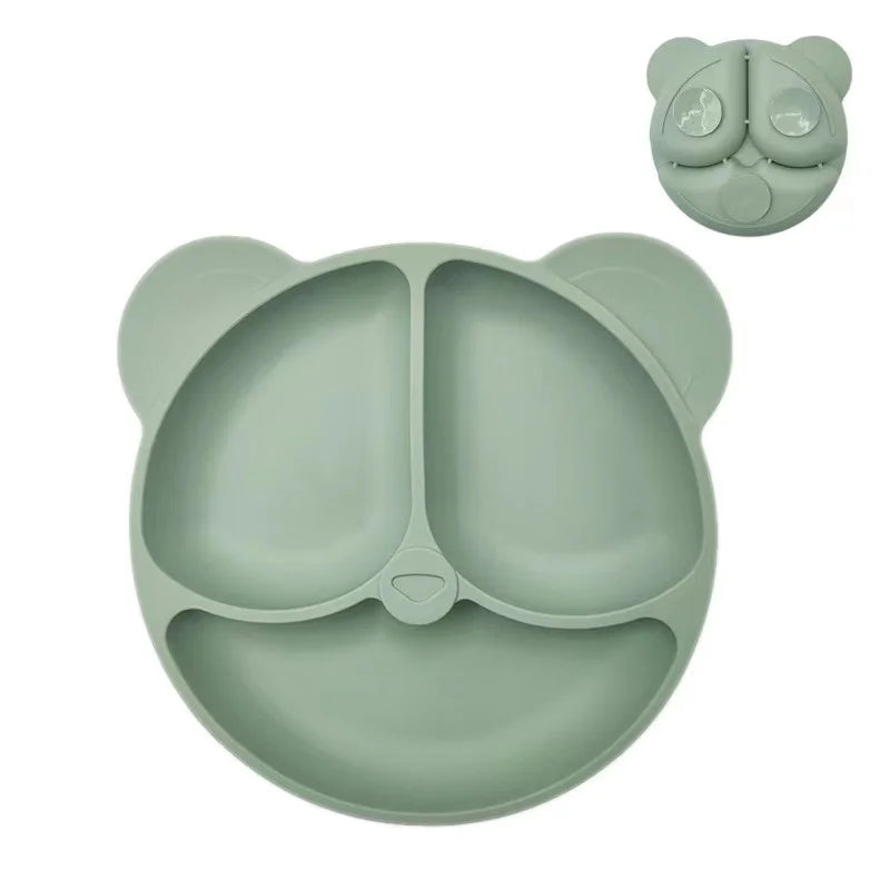 Baby Safe Silicone Dining Plate with Suction – Animal Shaped Bowl