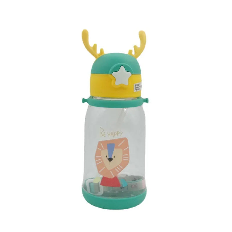 Toddler Cartoon Antler Sippy with Straw