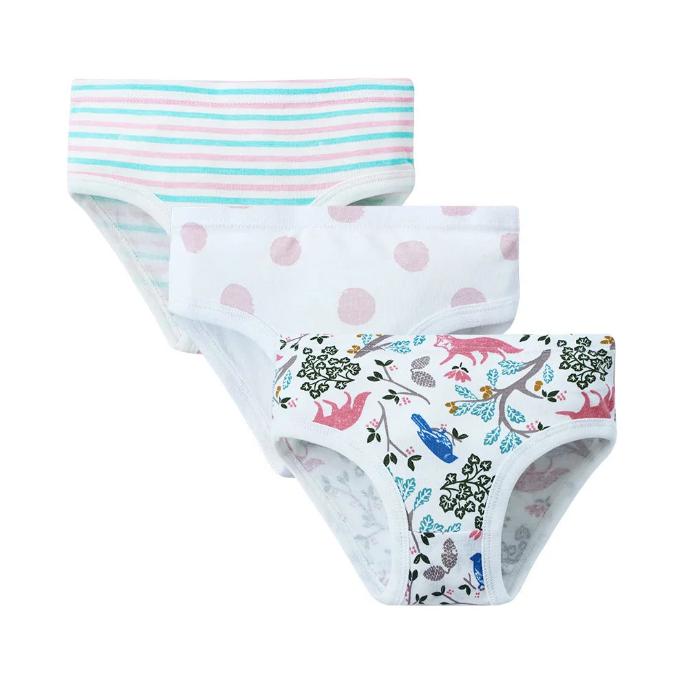 3-Piece Pack Girls' Cotton Panties