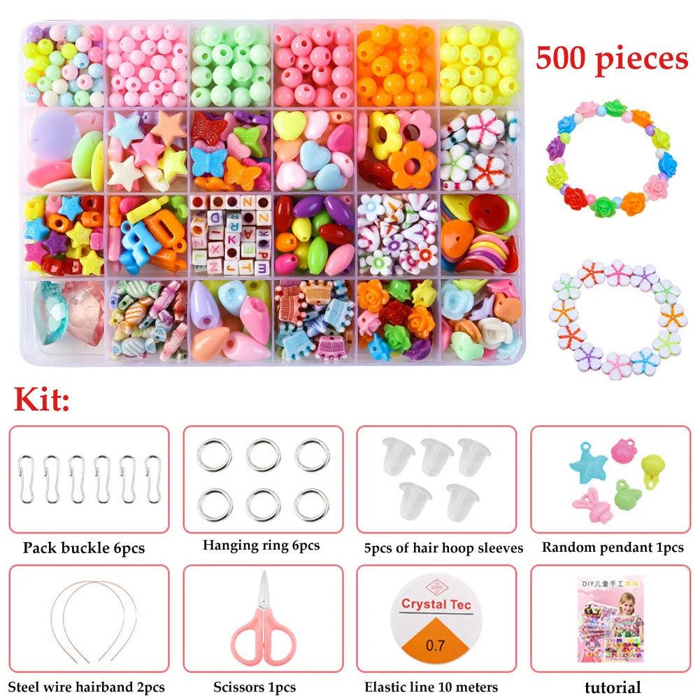 500pcs DIY Bracelet and Necklace Beads