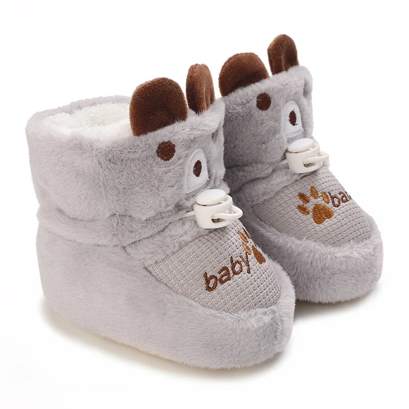 Infants Winter Teddy Bear Baby Booties