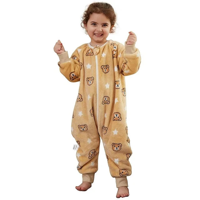 Children's Animal Embroidery Zip Up Sleeper 12M-6Y