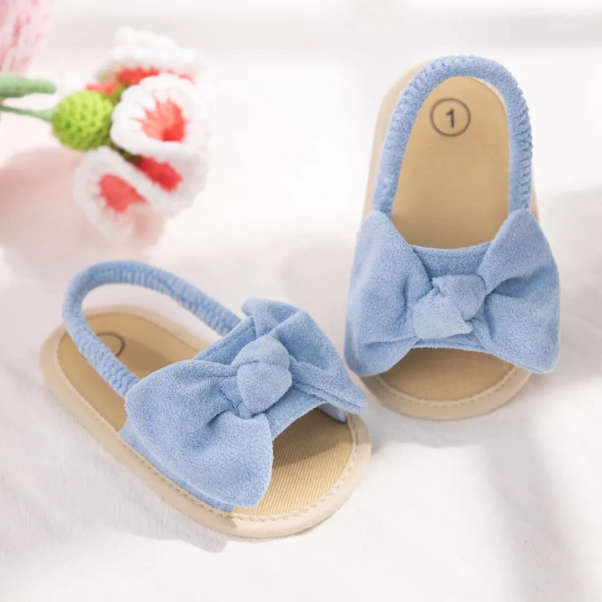 Girls' Butterfly Knot Flat Summer Sandals