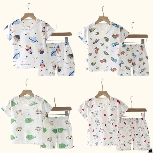 Short Sleeve Space Pajama Set 12M-8Y