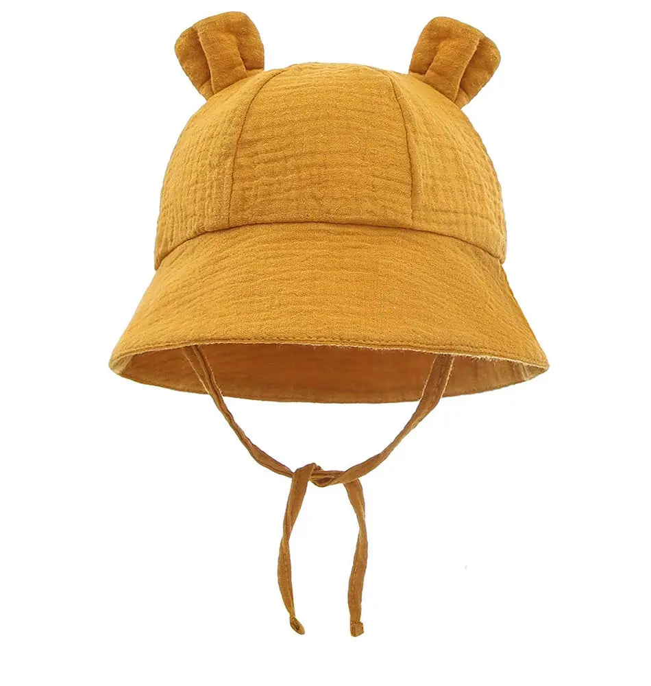 Soft Cotton Baby Bucket Hat with Ears