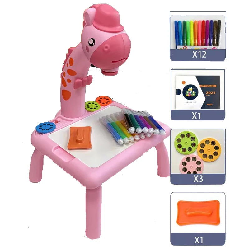 LED Projector Drawing Table Set