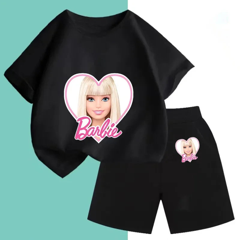 Barbie T-Shirt & Biker Shorts Matching Set