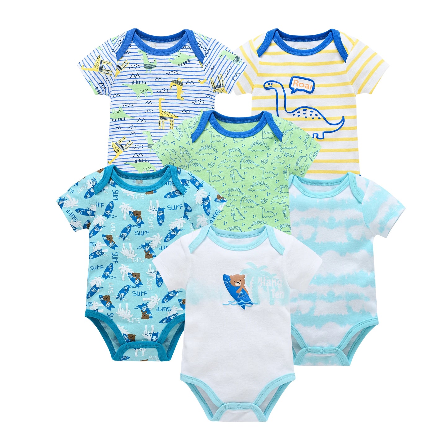 3ct & 6ct Newborn Onesie Sets 0M-12M