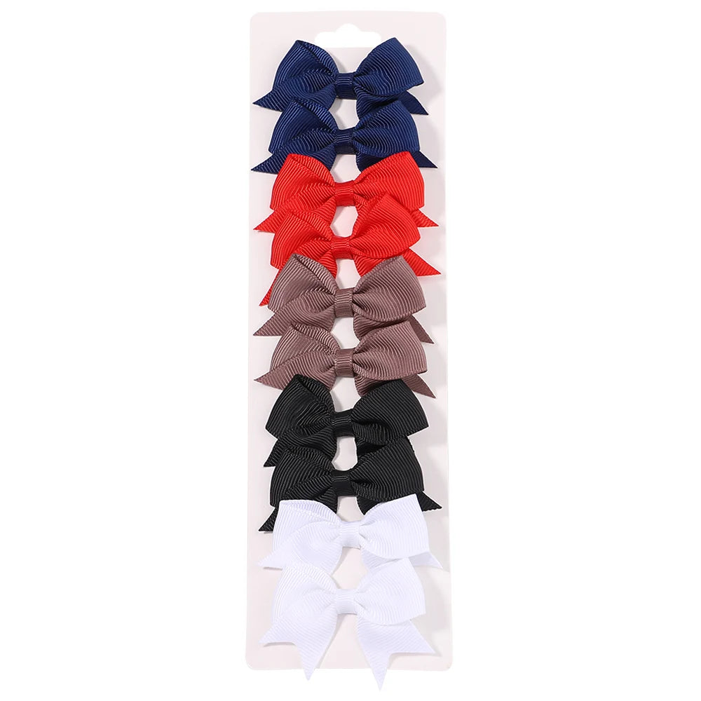 10-Piece Set Ribbon Bowknot Hair Clips