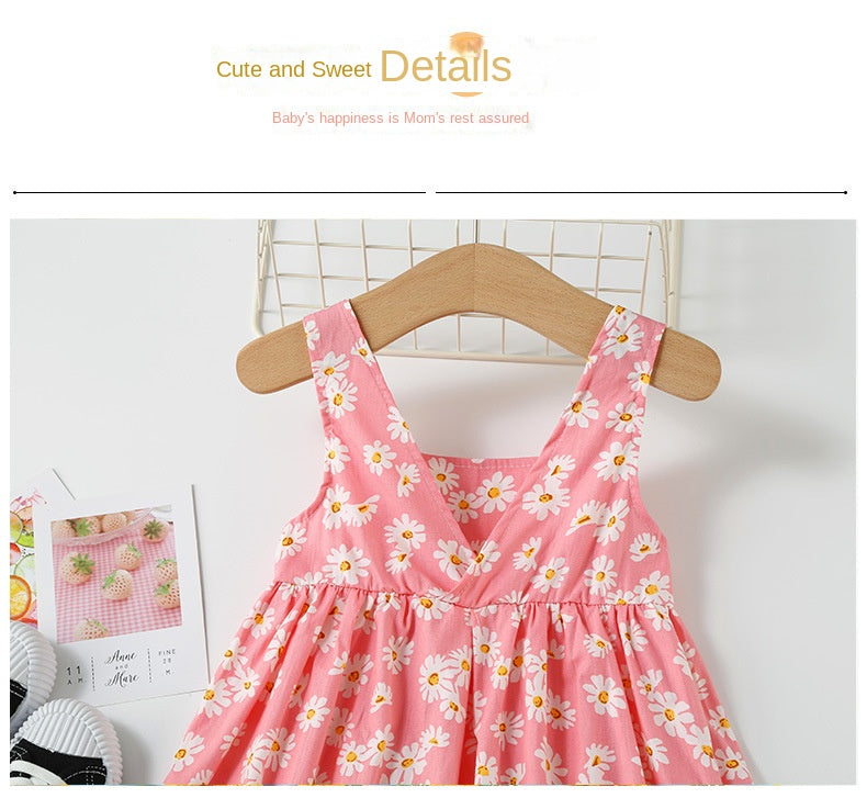 Girls' Flower Print Dress