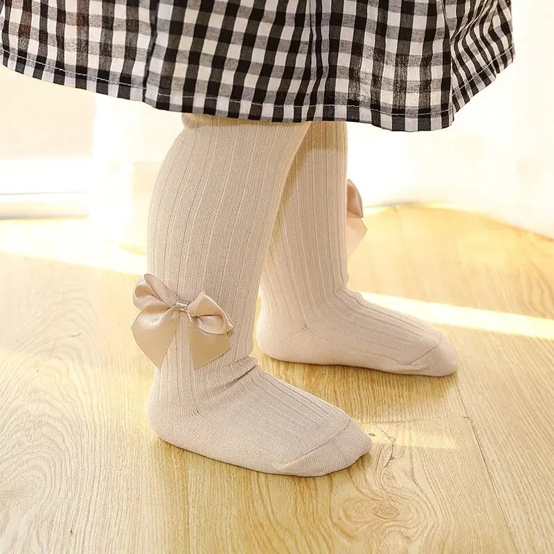 Girls Bowknot Thigh High Socks