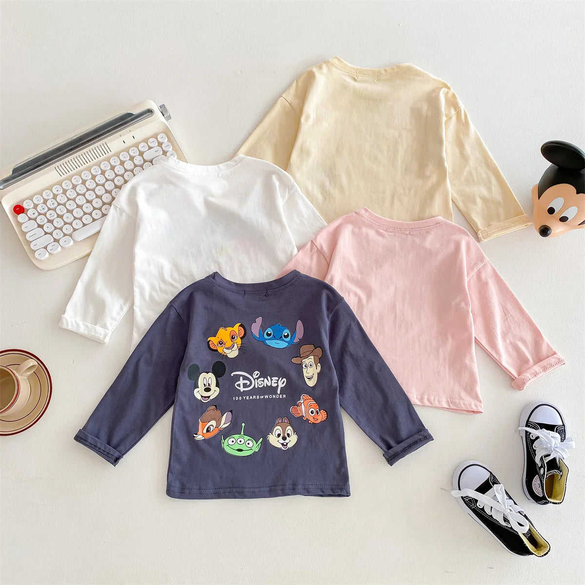 9M-6Y Mickey, Minnie, & Bluey Long Sleeve T-Shirt