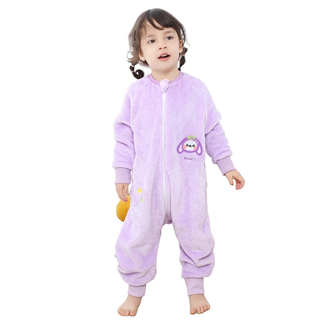 Children's Animal Embroidery Zip Up Sleeper 12M-6Y