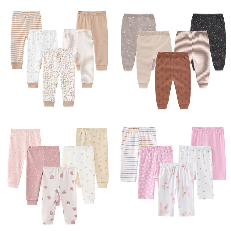 4 Piece and 5 Piece Packs Newborn Pants 0-12M