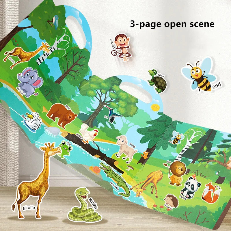 Reusable Cartoon Sticker Book