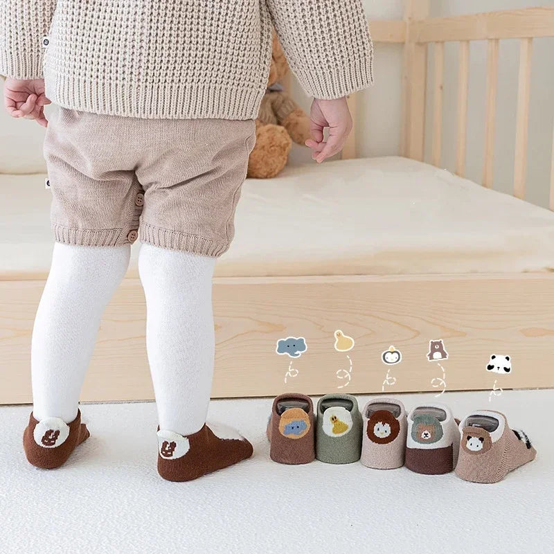 Thick Animal Print Nonslip Grip Socks 0M-5Y