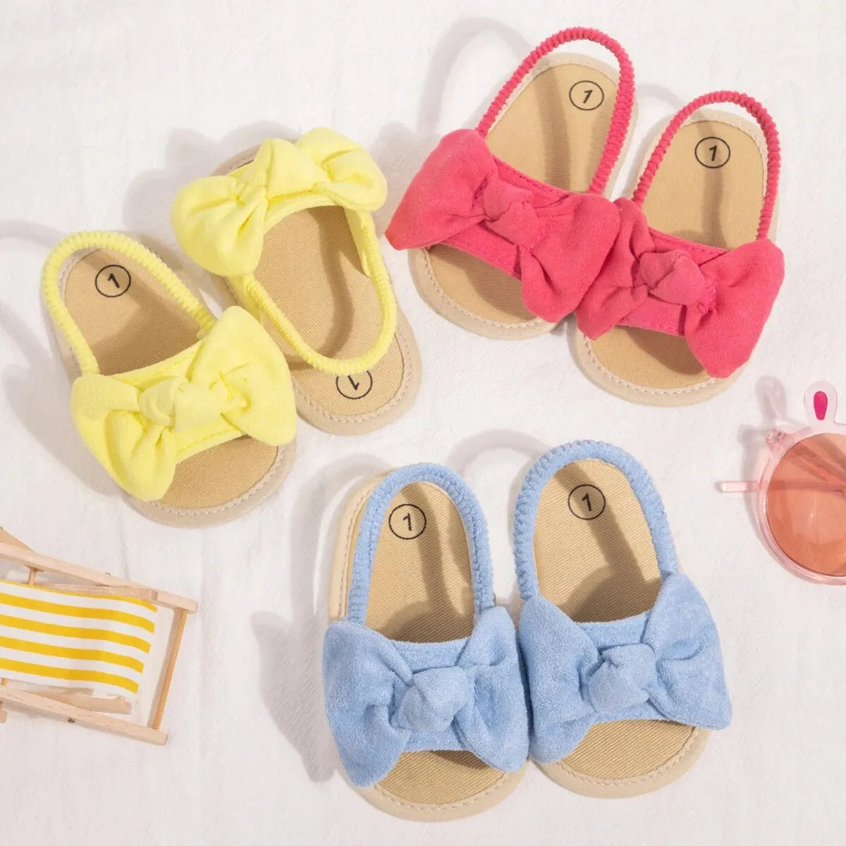 Girls' Butterfly Knot Flat Summer Sandals