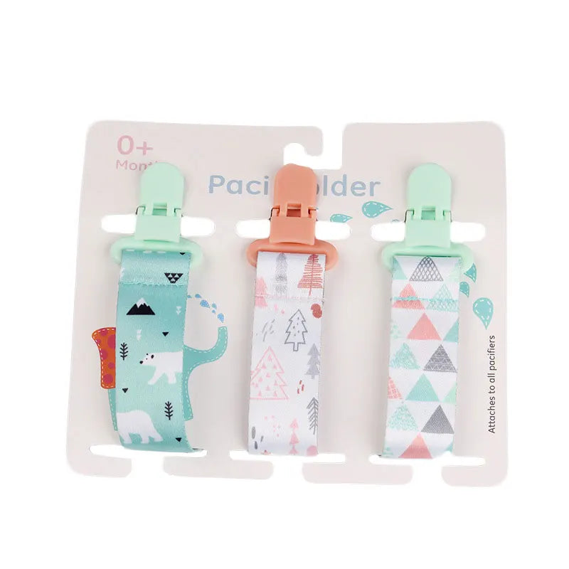 3-Piece Pacifier Clips