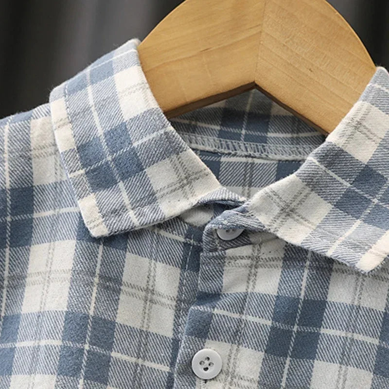 Toddler Boys Plaid Button-Up Collar Shirt 9M-5T