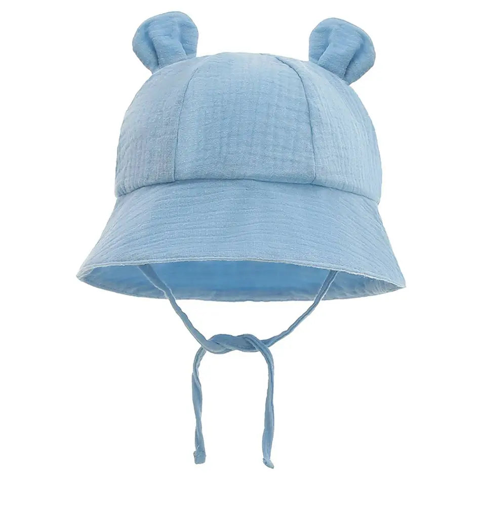 Soft Cotton Baby Bucket Hat with Ears