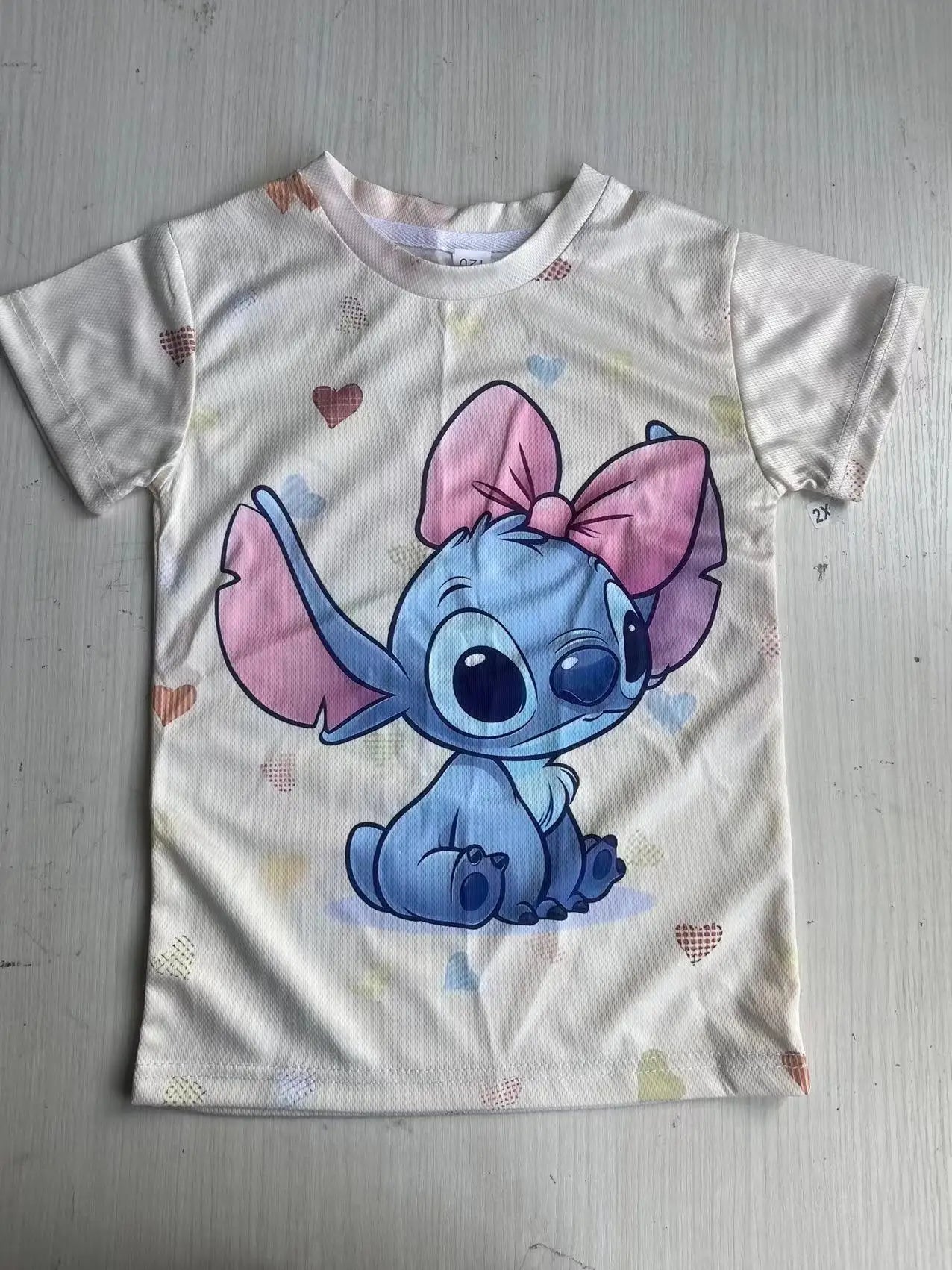 Summer Kids Stitch Print Short-Sleeve T-Shirt