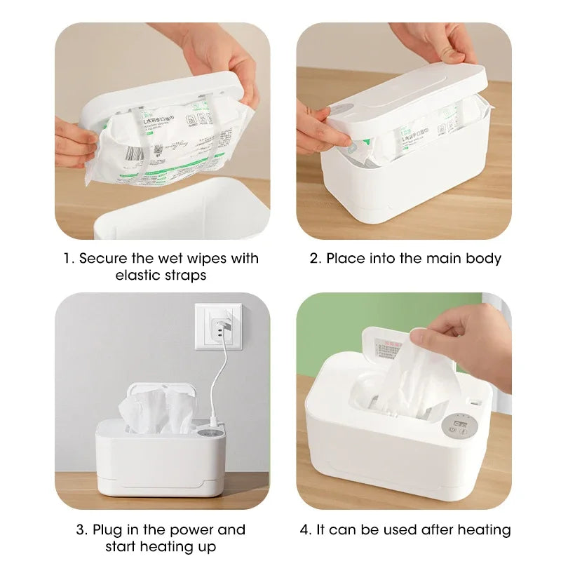 Baby Wipe Warmer – LED Digital Display & Large Capacity Dispenser