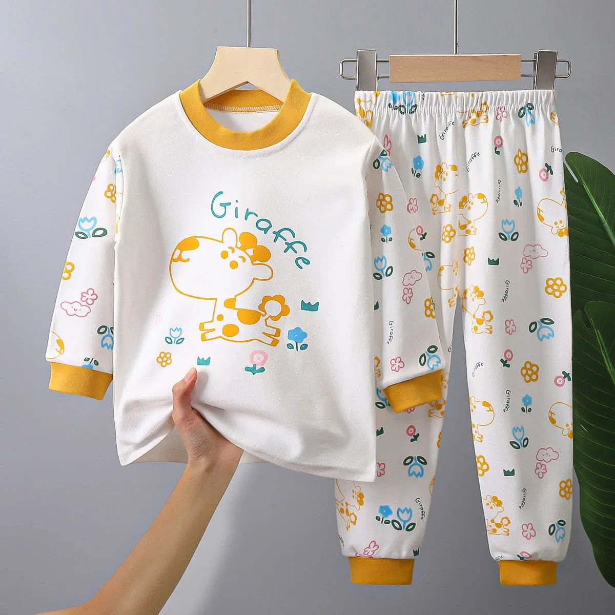 Animal Print Long Sleeve Pajama Set 6M-6Y