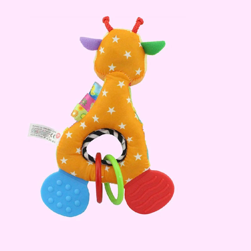 Plush Giraffe Baby Rattle Toy