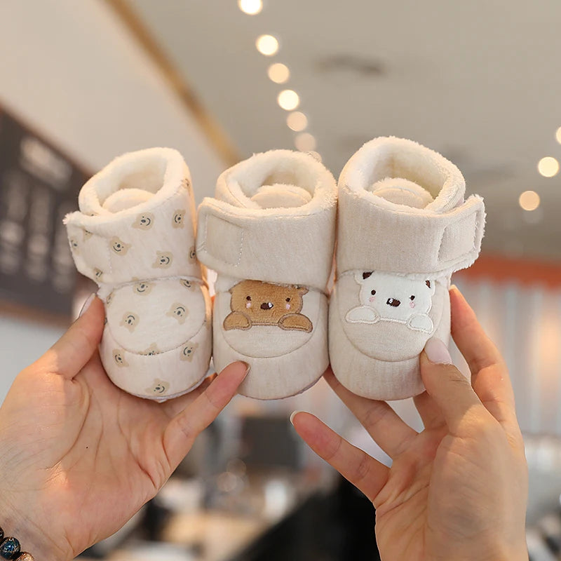 Infants Winter Teddy Bear Baby Booties