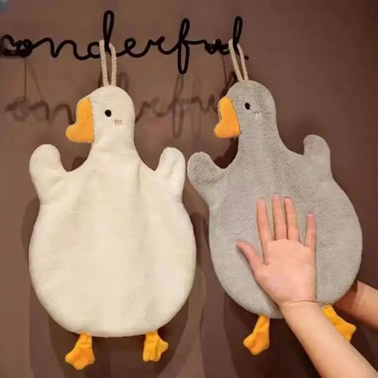 Cartoon Goose Hanging Bathroom Hand Towel