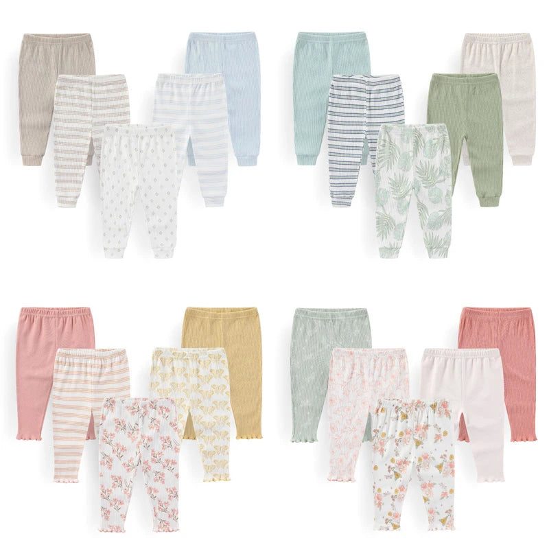 4 Piece and 5 Piece Packs Newborn Pants 0-12M